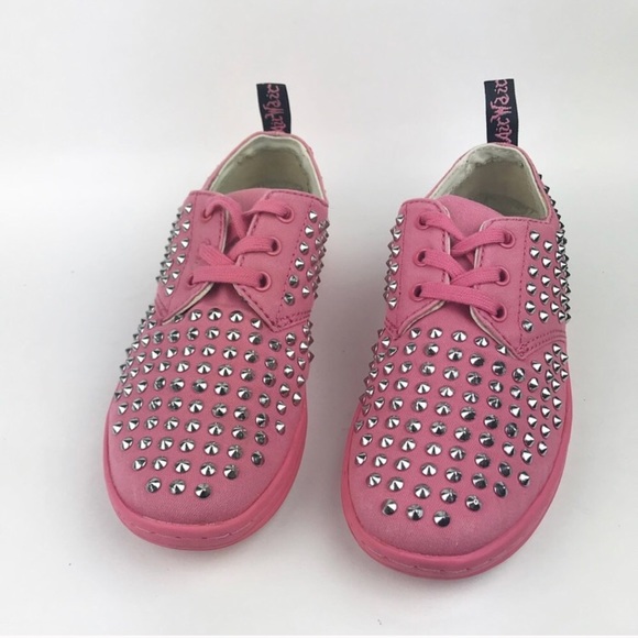 Dr. Martens Shoes - DR. MARTENS PINK SOSTUD 3 EYE STUDDED SHOES